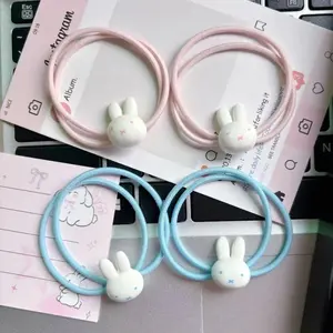 Kawaii Miffy Rabbit Hair Ties Cute Cartoon Sweet and Girlish They Are Versatile for Students Couples and Best Friends Gift