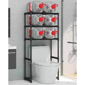 Space-Saving 3-Tier Over the Toilet Storage Rack - Freestanding Bathroom Shelf with Sturdy Iron Frame - Waterproof, Easy Assembly - Great for Bathroom, Laundry Room, Kitchen