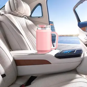 Meoky 32oz Tumbler Colorful Vacuum Flask with Handle, Large Capacity Leak-proof Stainless Steel Travel Bottle with Inner Straw & Straw Mouth, Portable Drinkware Stylish Flasks, Bottle for Car Home Office, Leakproof Insulated Tumbler