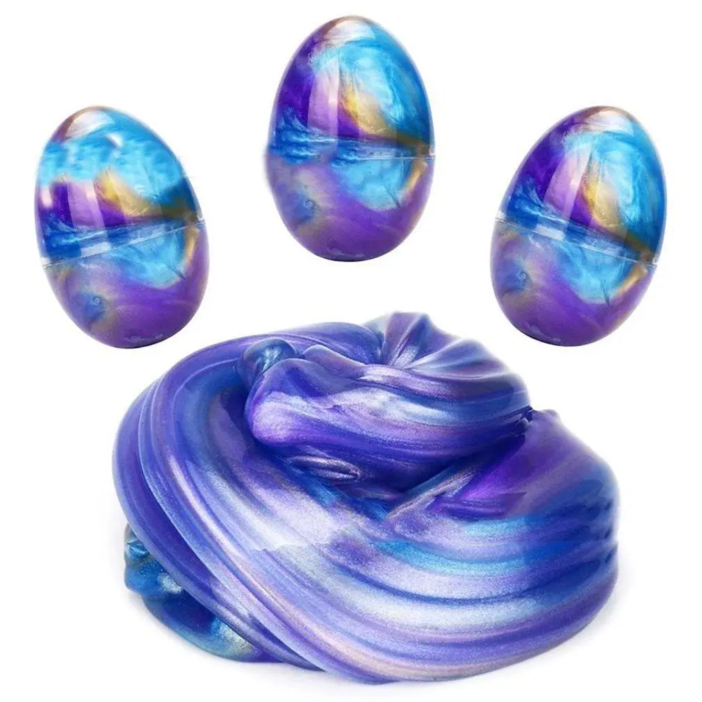 24Pcs Starry Sky Crystal Mud Colorful Egg Mixed Colorful Mud Jelly Mud Slime Adult Child Stress Relieving Fun Toys High Quality