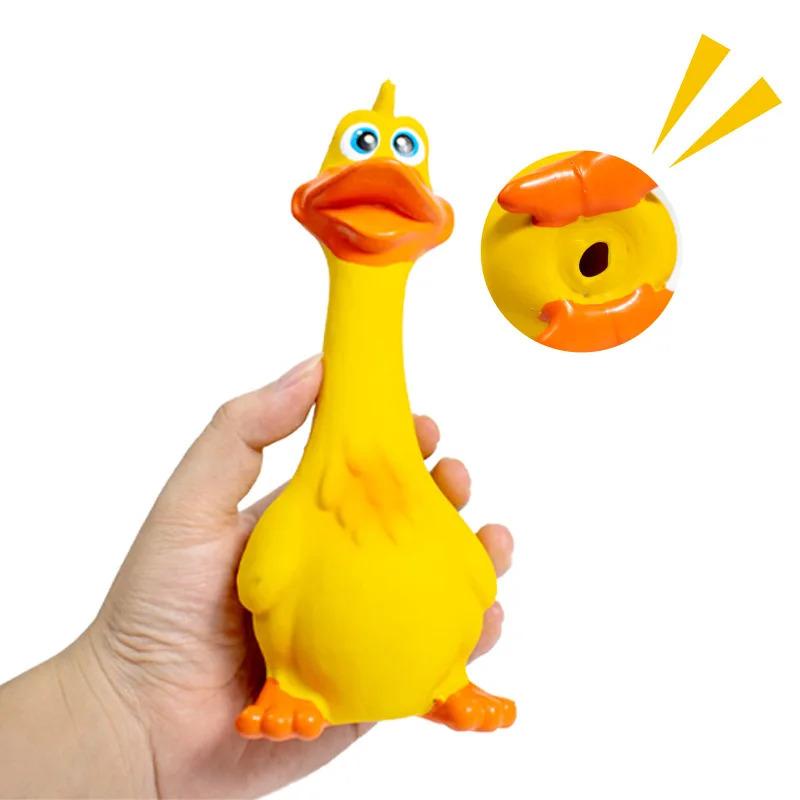 US LOCAL STOCK Hiphoppet 3pcs Latex Screaming Chicken Toys Eco Friendly TPR Pet Squeaky Dog Interactive Play Chew Toys