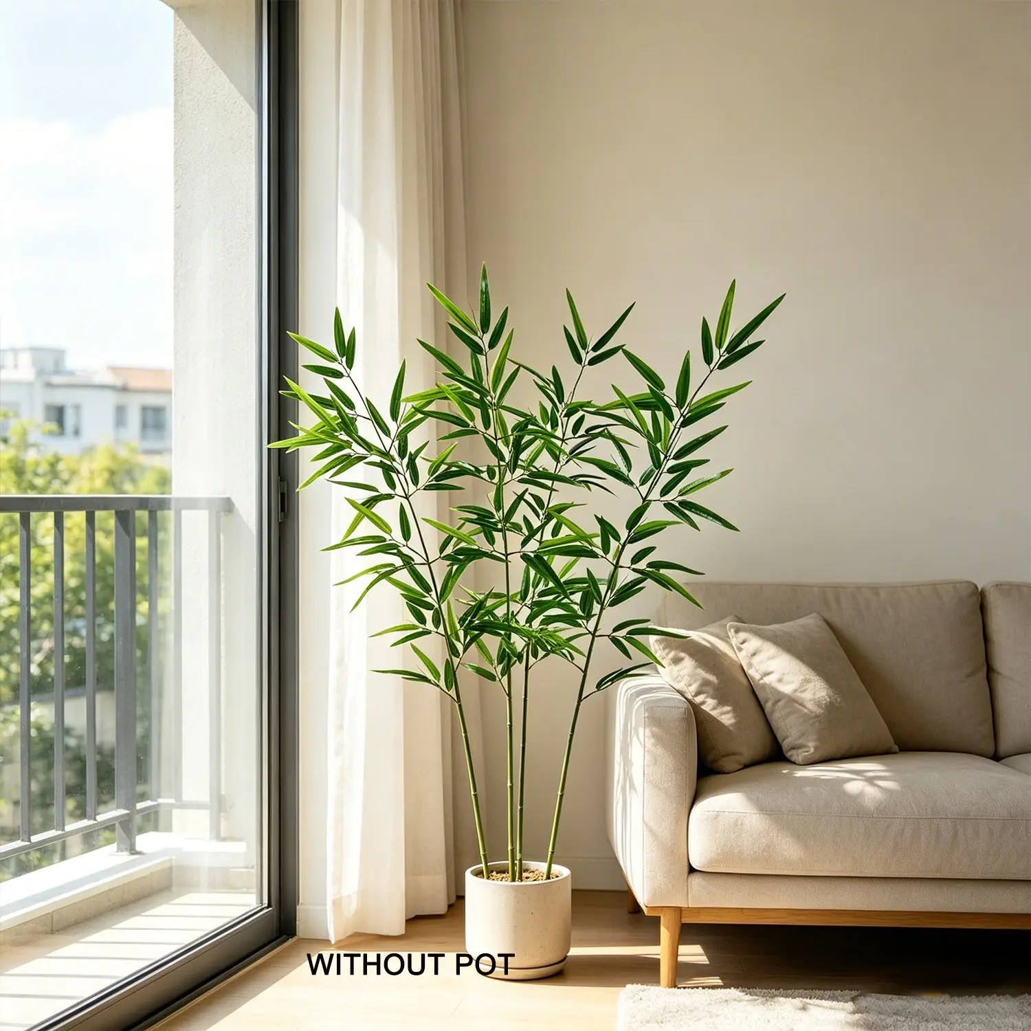 120cm/4ft artificial Bamboo plant Decor, suitable for Bedroom, Living Room, Garden, Wedding, New Year, Thanksgiving, Indoor/outdoor Decoration, Artificial Bamboo Tree