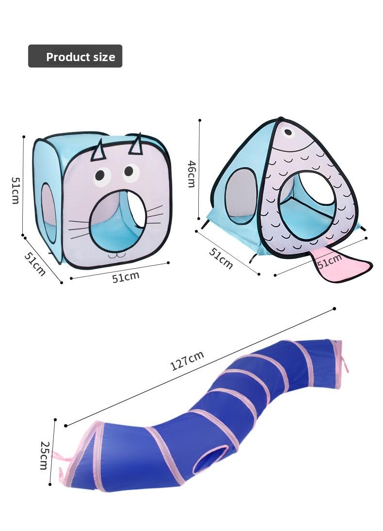 In-stock foldable pet cat tunnel tent, cat tunnel, cat bed, dog toy