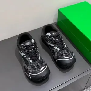 Bestselling Silver Chunky Sneakers for Women, New Summer Style, Thick-Soled Height-Increasing, Retro Breathable Mesh Sports Shoes for Men