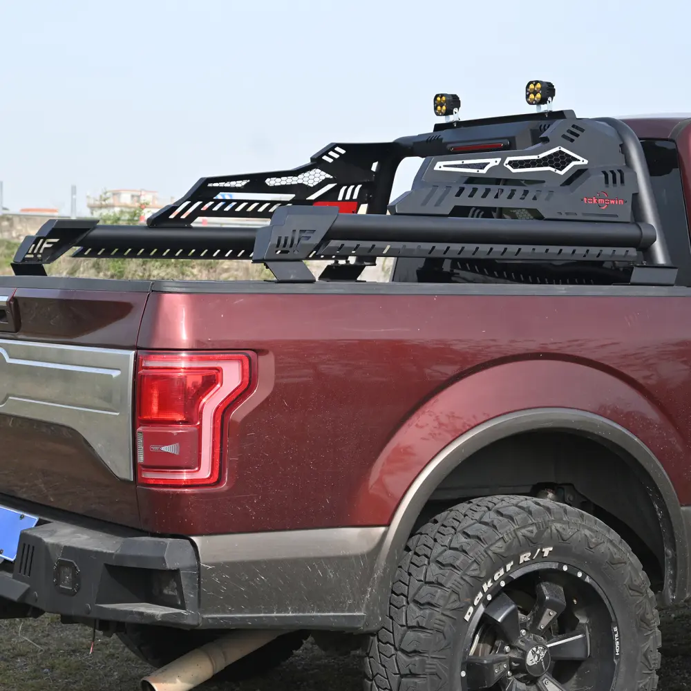 Universal Truck Bed Roll Bar, Heavy Duty Steel Chase Rack Sport Bar for Pickup Trucks, Adjustable Truck Bed Rack with Cargo Protection, Fits Ford F-150, Chevy Silverado, GMC Sierra 1500, Colorado, Canyon, Toyota Tacoma, Tundra, Jeep Gladiator, Off-Road Tr