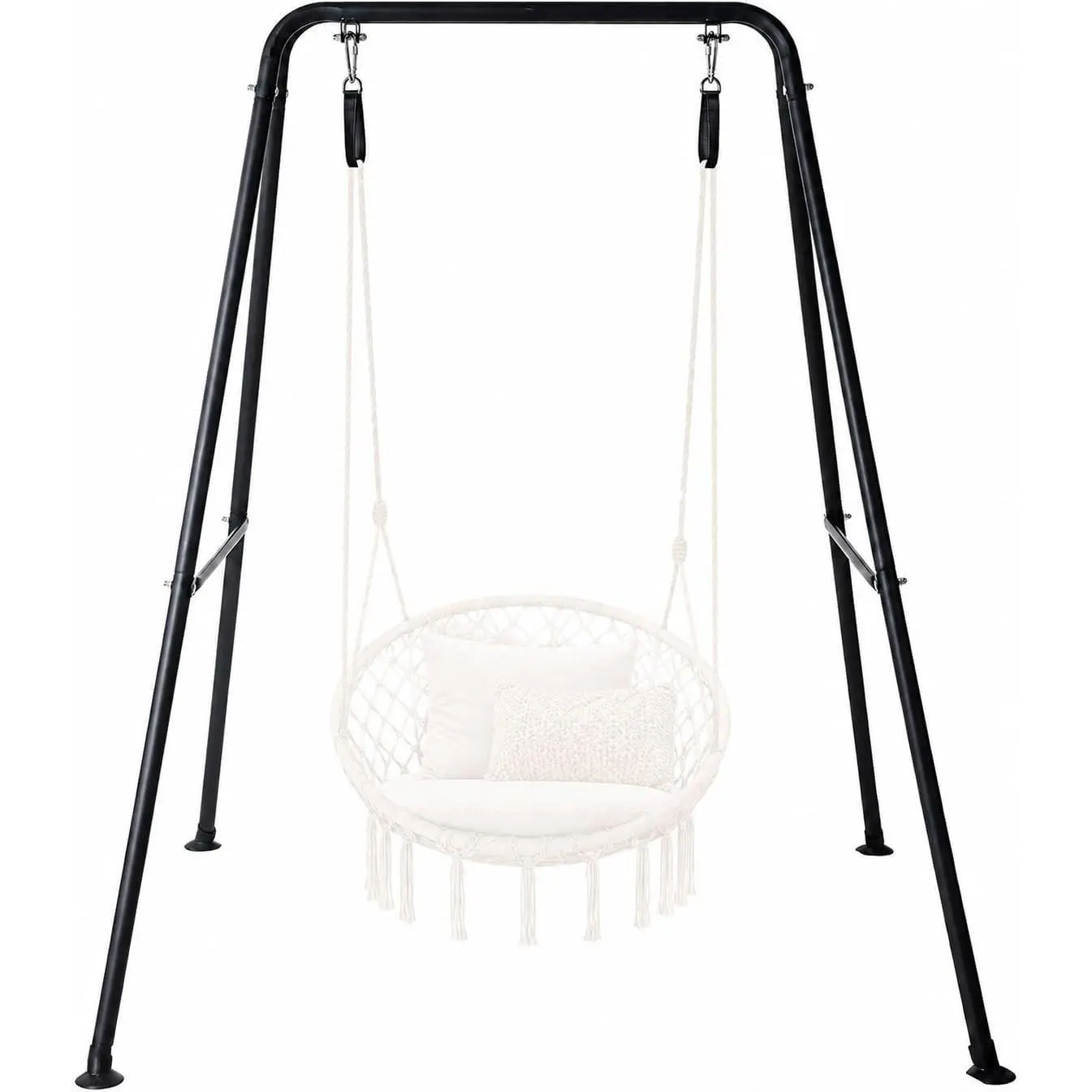 440 lbs Hammock Chair Stand, Heavy Duty Foldable Swing Stand Frame, Steel Hammock Stand for Outdoor/Indoor, Patio Backyard Porch (Swing Chair Not Included)