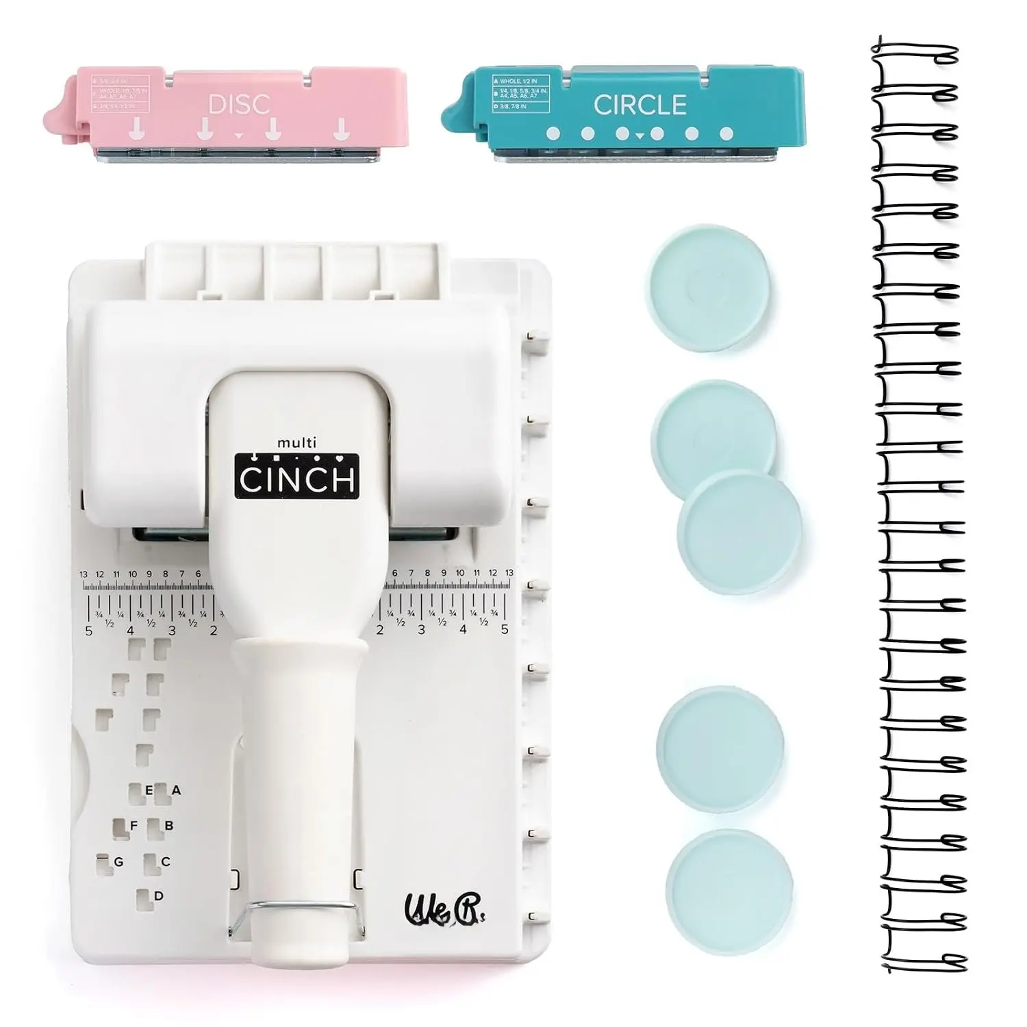Multi Cinch Kit (2 in 1 Cicle & Disc) Book Binding At Cafts Sewing Scapbooking Jounaling Pintmaking Pape Caft Office  Cad Stock DIY Cad Making Sticke Machine