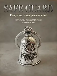 Motorcycle Bell Charm Keychain, Rider Safety Key Pendant, Best Gift for Family, Stylish Key Accessory, Perfect Present for Loved Ones