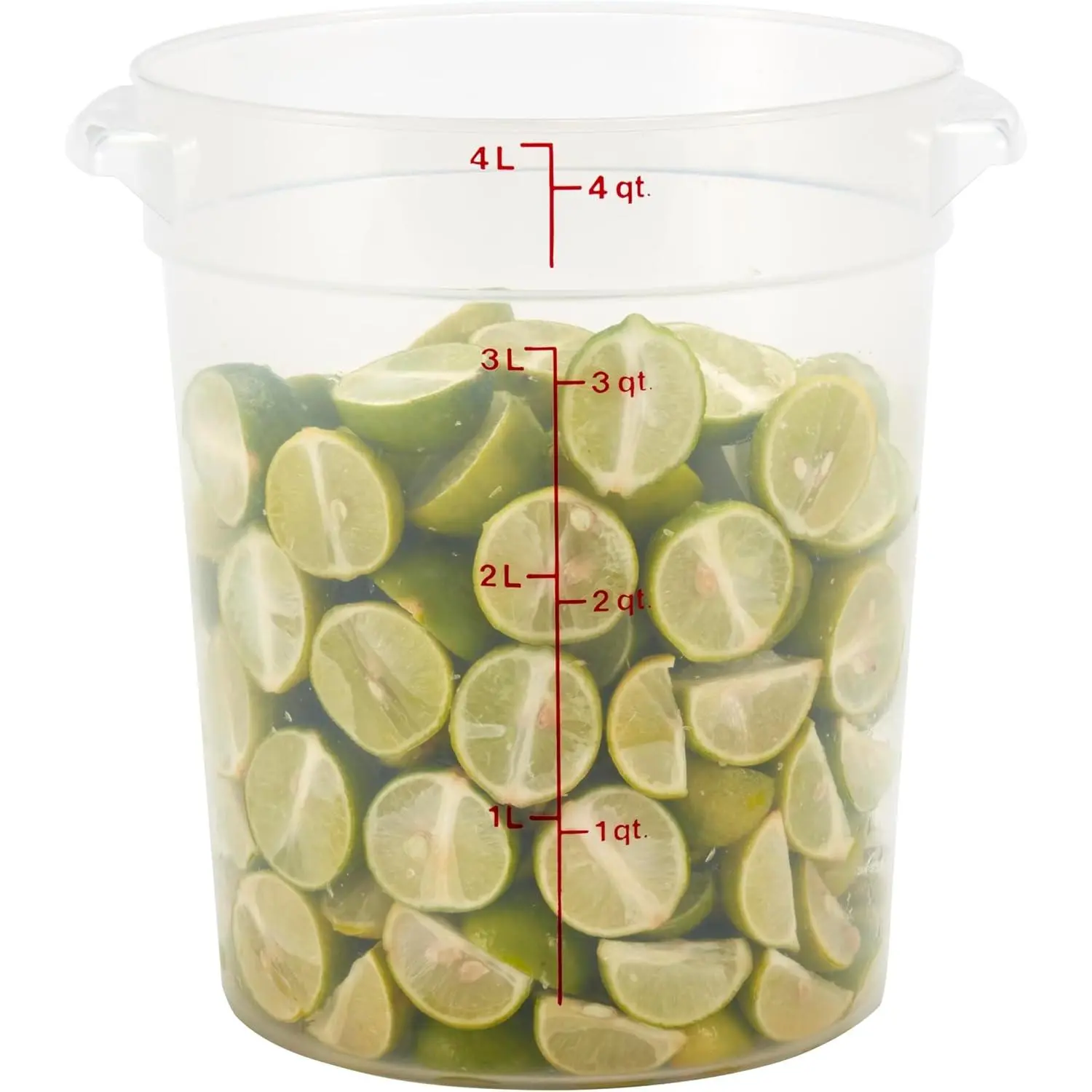 Cambro 4 Quart (QT) Food Storage Container (No Lid) - Restaurant Food Grade Bucket - for Dough Proofing and Brining (Translucent)