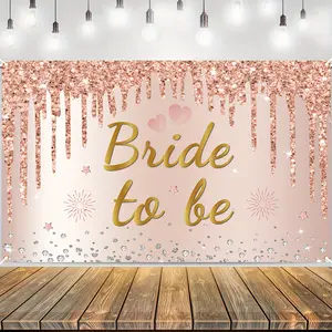 Champagne Engagement Bridal Backdrop Wedding Proposal Backdrop Elegant Romance Background Cloth Wedding Tapestry Wall Hanging Photography Background Polyester Fiber Cake Table Party Event Studio Decor Studio Prop Wall