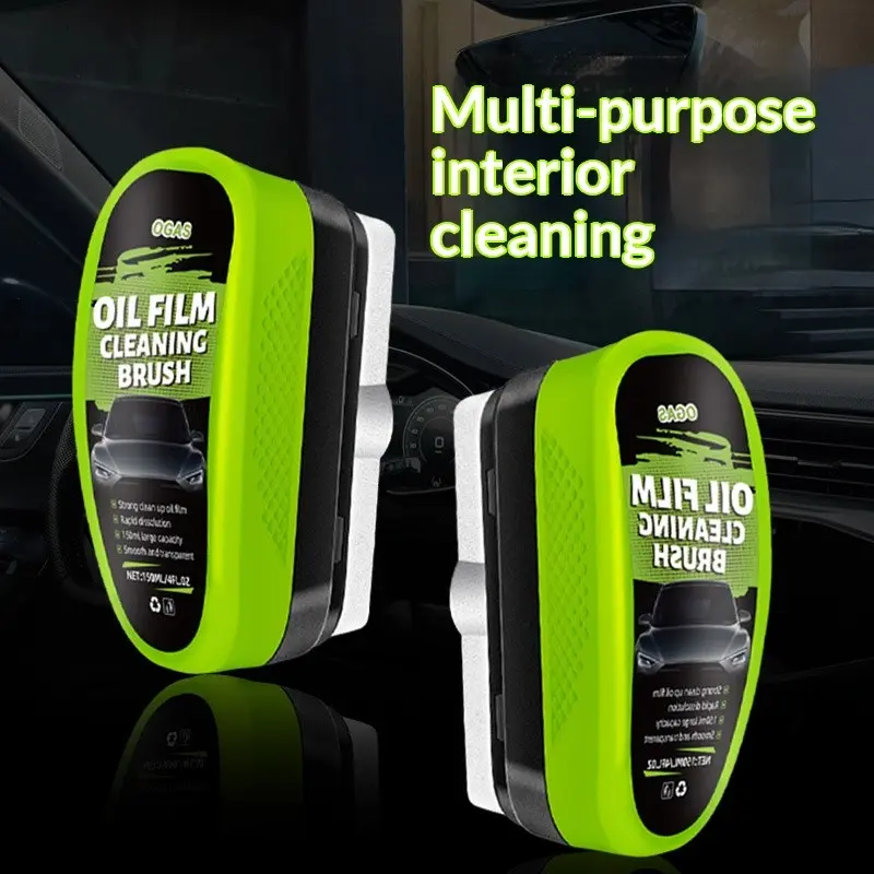 Car Glass Oil Film Remover Brush, Front Windshield Side Window Rearview Mirror Strong Coating Cleaning Sponge Brush, Effective Dirt Removal Tool, Car Washing Tool