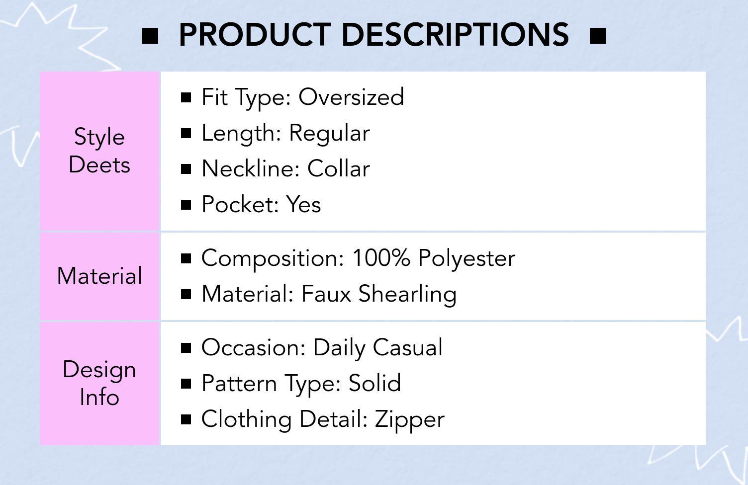 Cider [size L-XXL] Faux Shearling Collar Oversized Jacket Vest