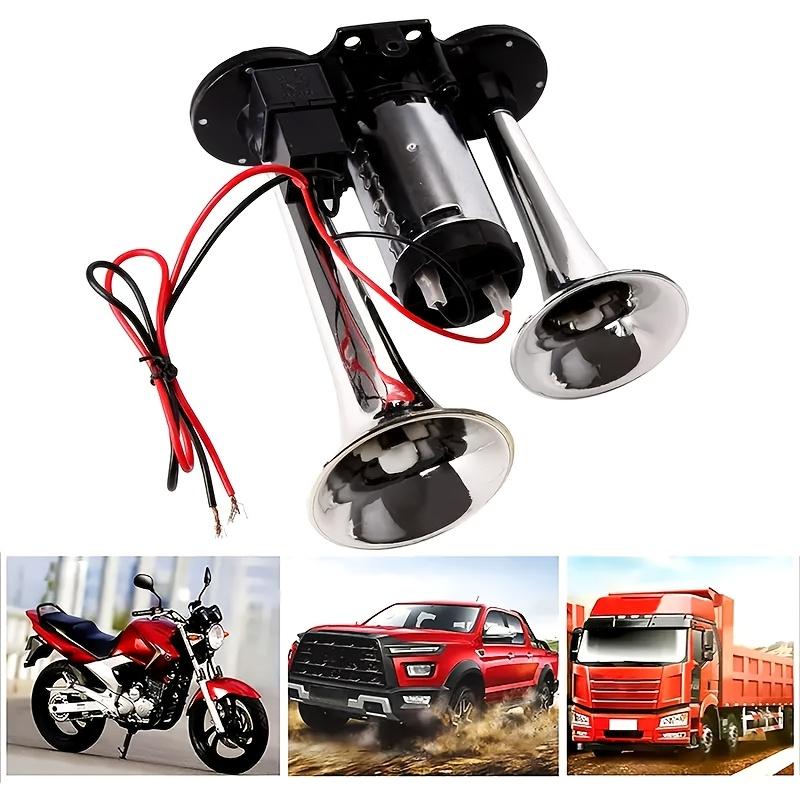 Dual Trumpet Air Horn Kit 12V – Up to 135dB Electric Horn with Compressor for Trucks, Cars & Boats