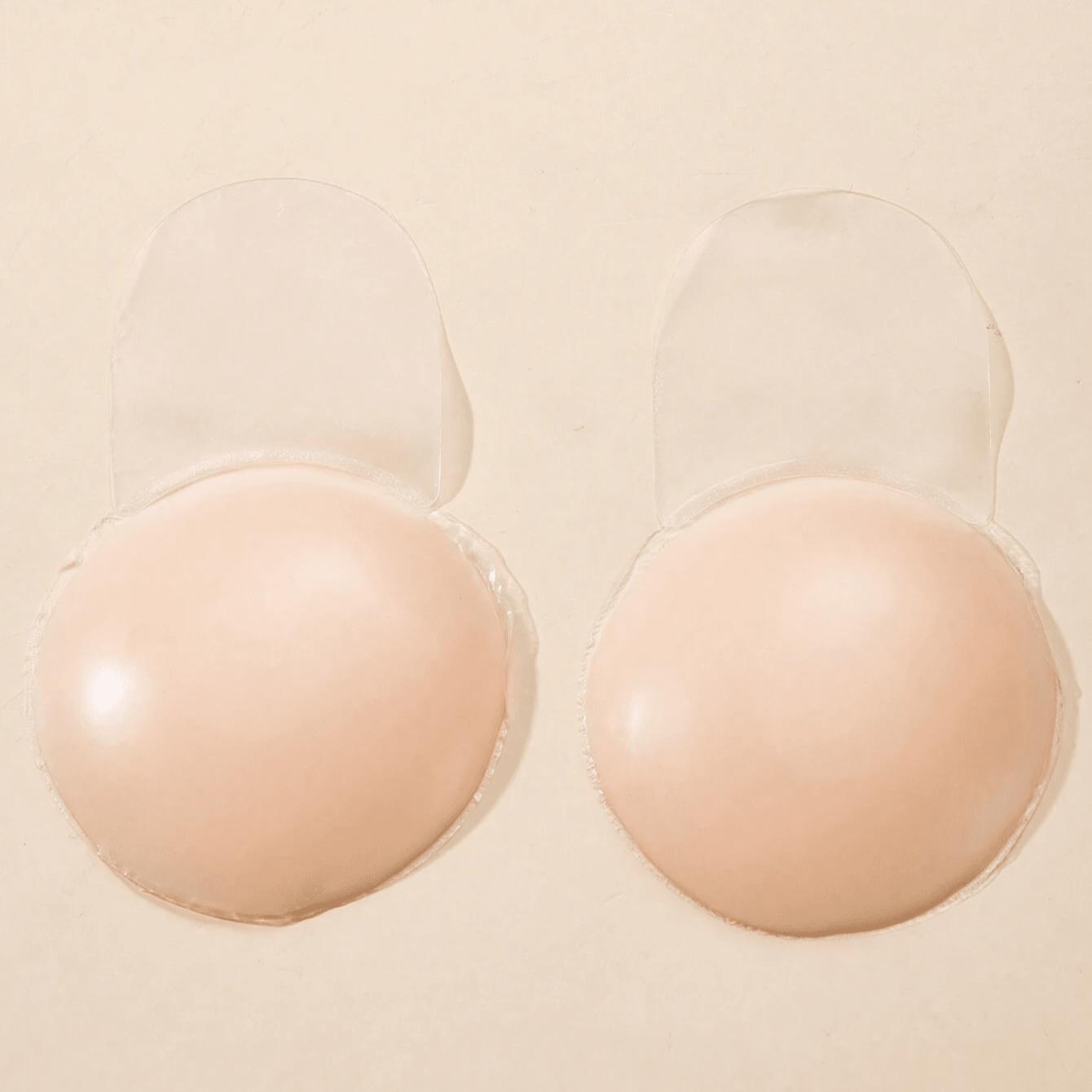 2pcs Reusable Silicone Breast Pads for Women Strapless Invisible Wedding Underwear Silicone Bra Insert Adjustable Push-Up for Summer Anti-Visible Nipple Covers Heat-Resistant Enhances Lift