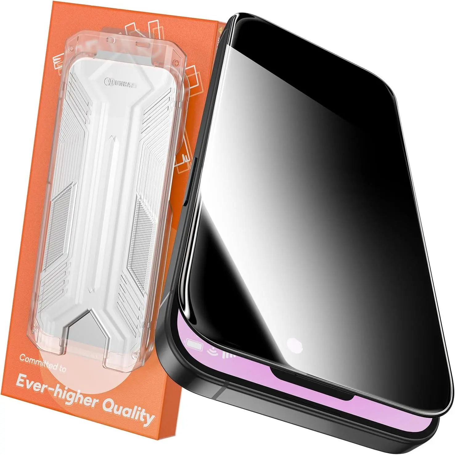 360°  Screen Protector for  14 Pro Max,Full Coverage 9H+ Hardness Tempered Glass Easy Installation Anti Spy Private Bubble-Free