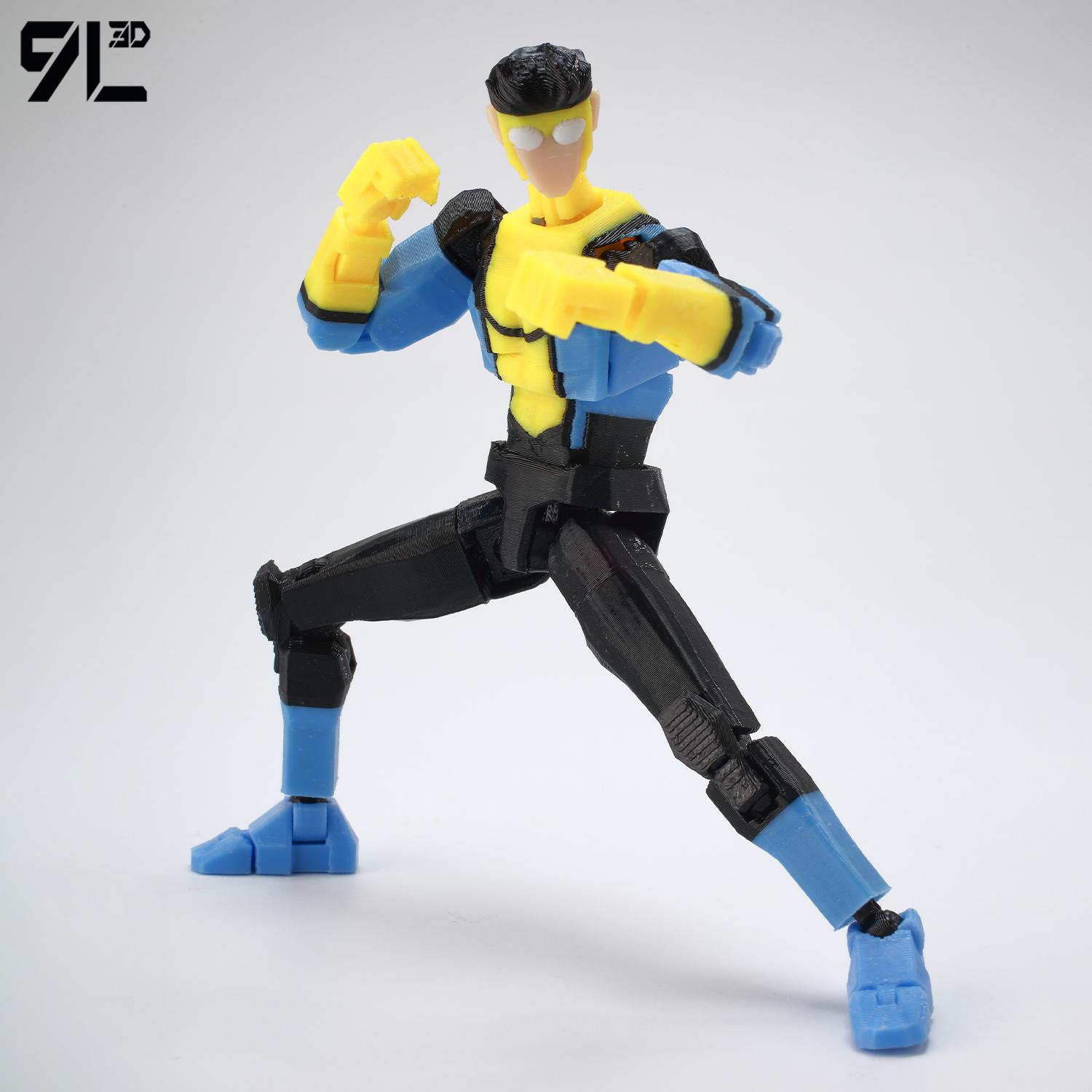 9L3D Printed NEWInvincibles Tech Jacker Titan13 Lucky13 Action Figure Dummy13 Motorcycle Multi-Jointed Collectible Model Toy T13