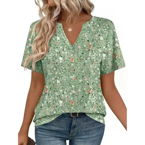 Womens Tops Short Sleeve V Neck Tee Shirts Cute Dressy Casual Clothing Business Work Blouse