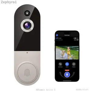 Doorbell Camera Wireless, Smart WiFi Video Doorbell, 1080P, Video Doorbell Camera with 2 Way Audio, AI Human Detection, Night Vision, Cloud Storage, Battery Powered, Easy Installation, 2.4G WiFi OnlyZephyroABSummit ActiveAB16BoltCraft