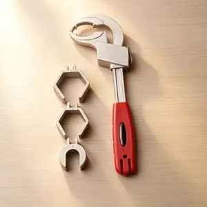 1 PCS Adjustable Double-Ended Wrench - Heavy-Duty Shower Drain & Bathroom Wrench for Sink, Faucet, Plumbing Repair