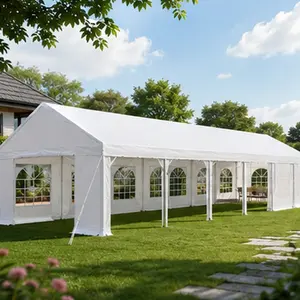 ARCH 16x32FT Heavy Duty Party Tent with Removable Sidewalls, Large Outdoor Canopy Gazebo for Wedding Events, Commercial Grade White Metal Frame, UV & Water Resistant, 3 Storage Bags Included, for Patio Garden Camping, White Color Options