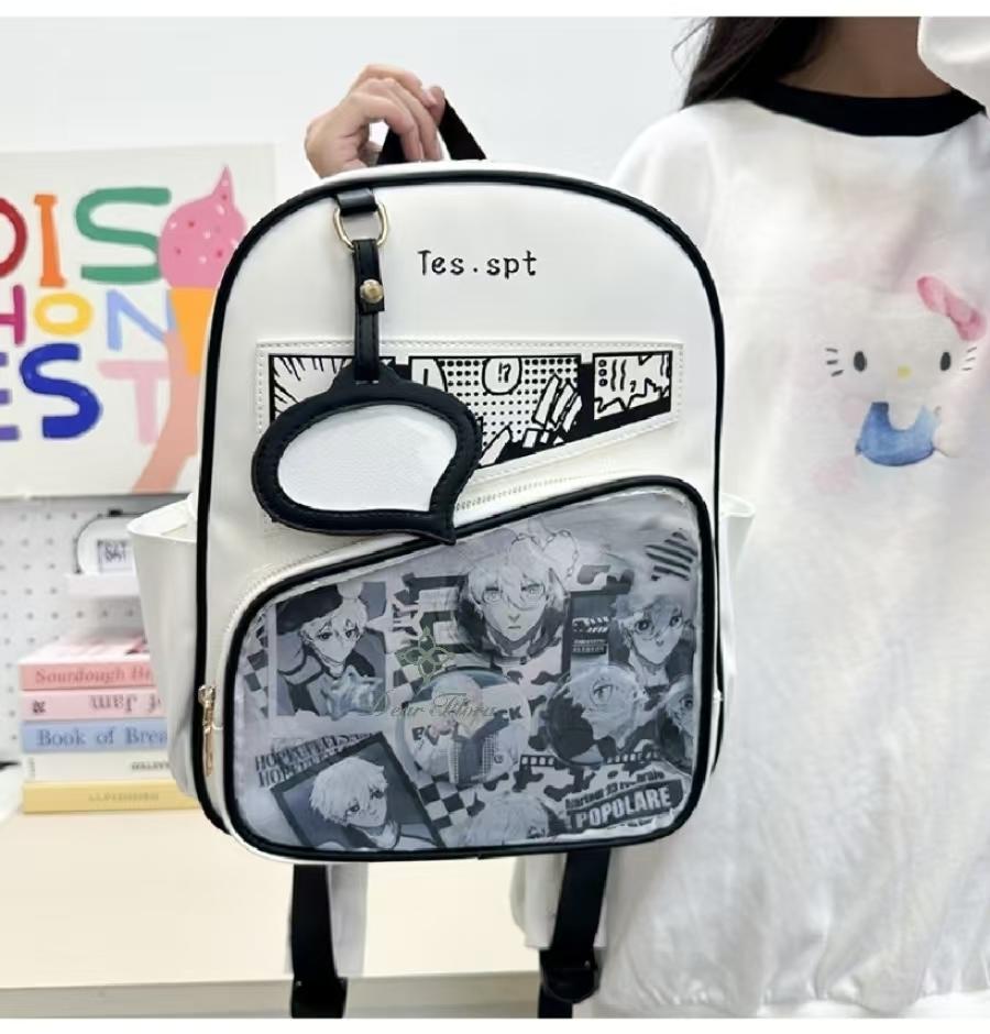 Y2k Anime Ita Backpacks Girls Transparent Bag Students DIY Display Schoolbag Cute Large Capacity Rucksack Casual Travel Knapsack