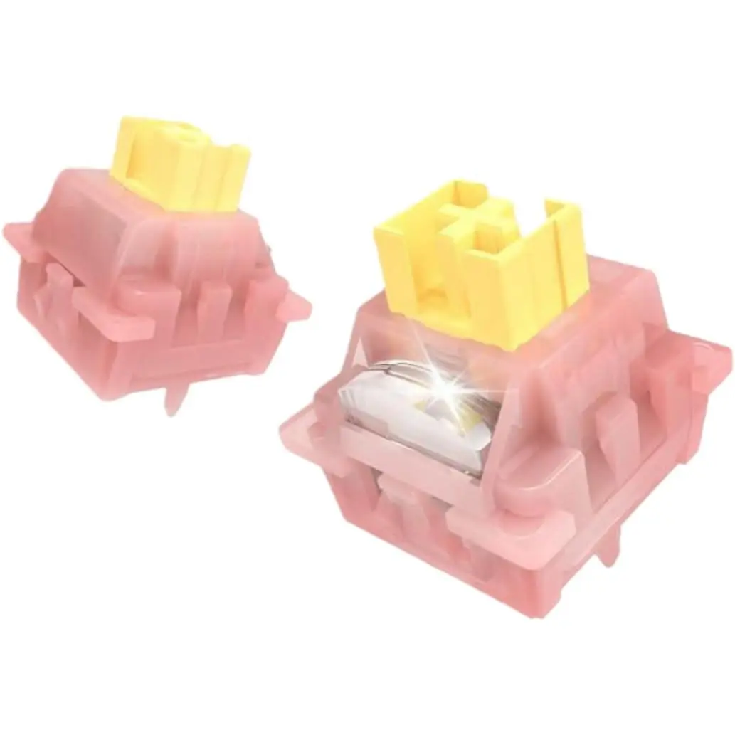 Outemu Silent Peach Hall Effect  Switches, Mechanical Keyboard  with Light Guide, Compatibility for Gaming Keyboard,Quiet Switches for Custom Keyboard (35, silent peach)