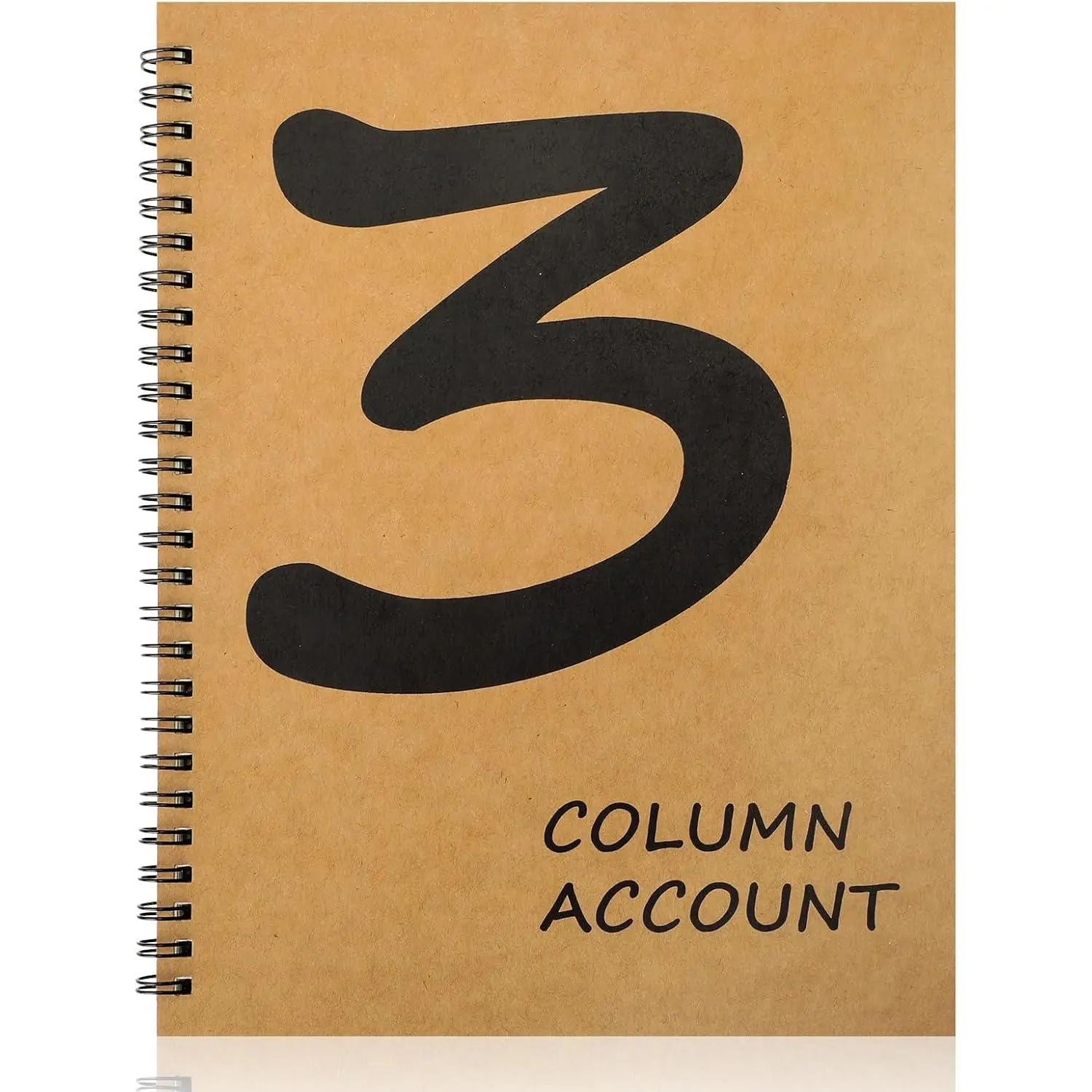 3-Column Accounting Book, 7x9.25in Paper Cover Columnar Notebook, 50 Sheets (100 Pages) for Personal Accounting & Small Business Use (1 Count)