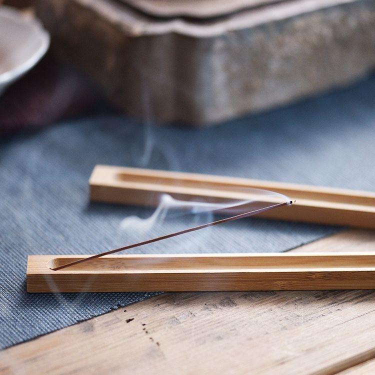 Nanzhu Bamboo Incense Stick Holder & Burner Zen Style Home Decor Simple Elegant Craft Furnishing