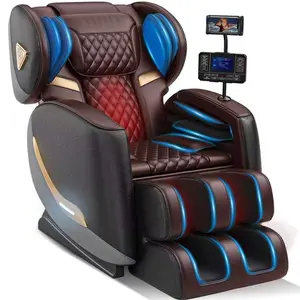 Recliner Massage Chair Full Body and Zero Gravity Massage Chairs, 10 Fix Rollers, Airbags, Heating, Foot Massage, Auto Modes, Bluetooth Speaker and Touch Control Screen for Home and Office