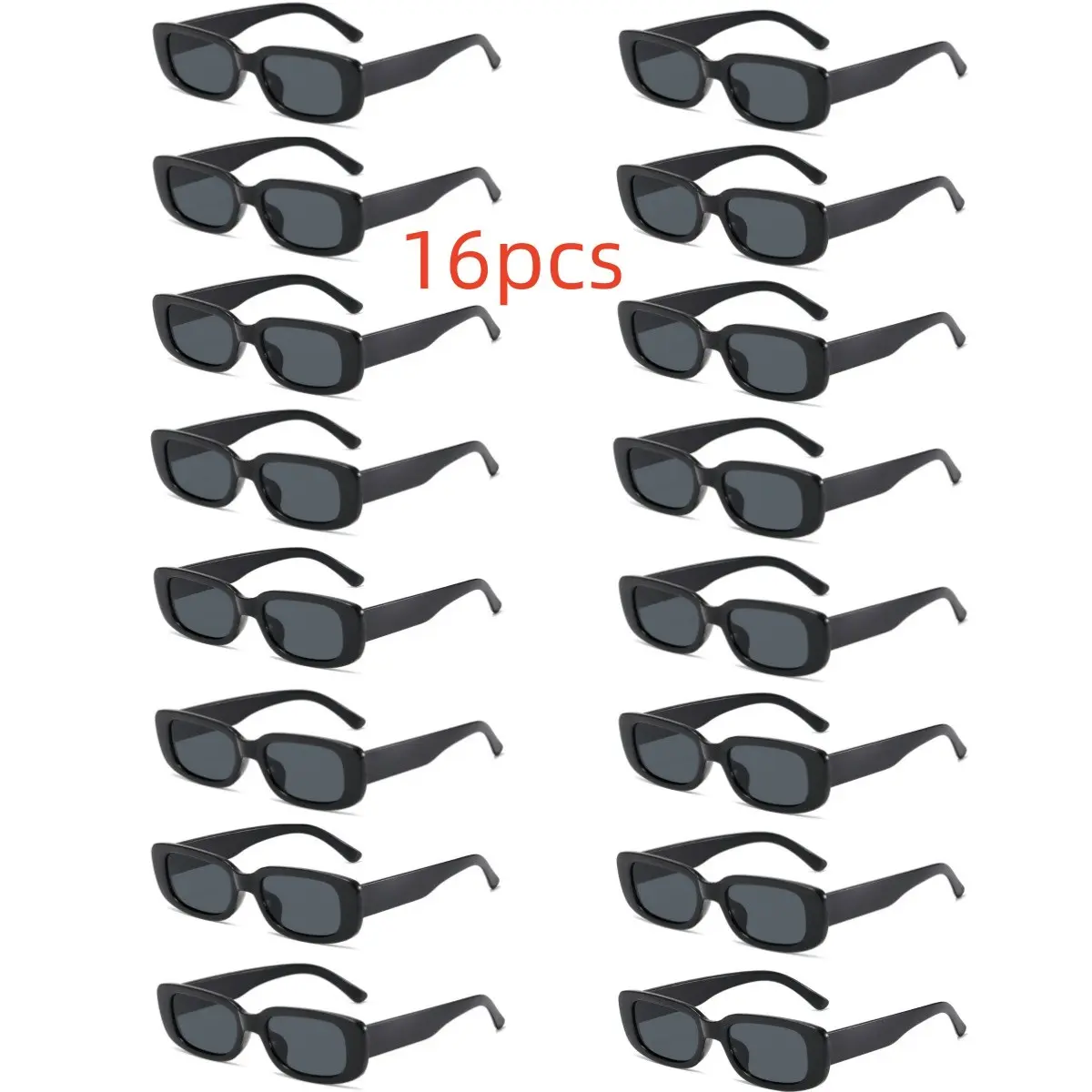 16pcs Classic Small Frame Plastic Glasses, Unisex Fashion Accessories, Ideal for Weddings, Birthdays, Theme Parties, Photo Booth Props