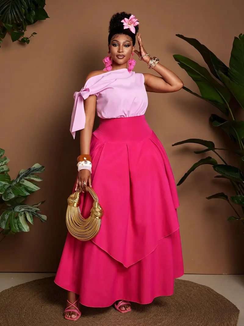 colorblock bow maxi dress Colorblock Bow Maxi Dress