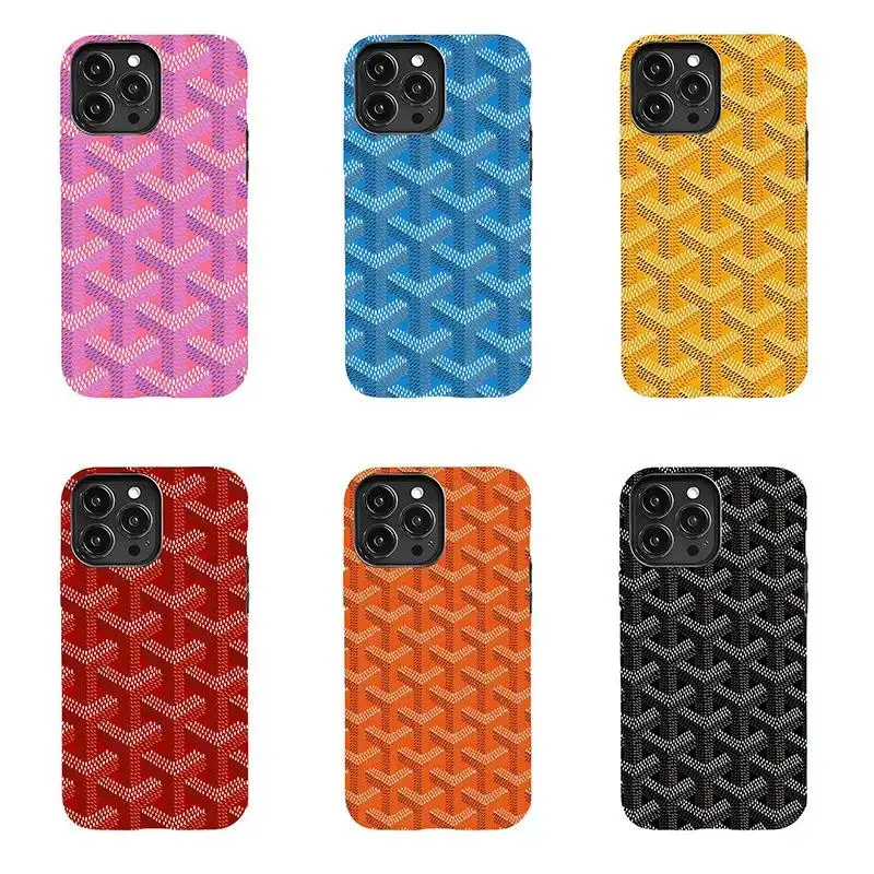 Luxury Parisian Dogtooth Print Smartphone Case - Vibrant, Customized Shockproof TPU Rubber Shell, Polycarbonate Protection Accessory picture