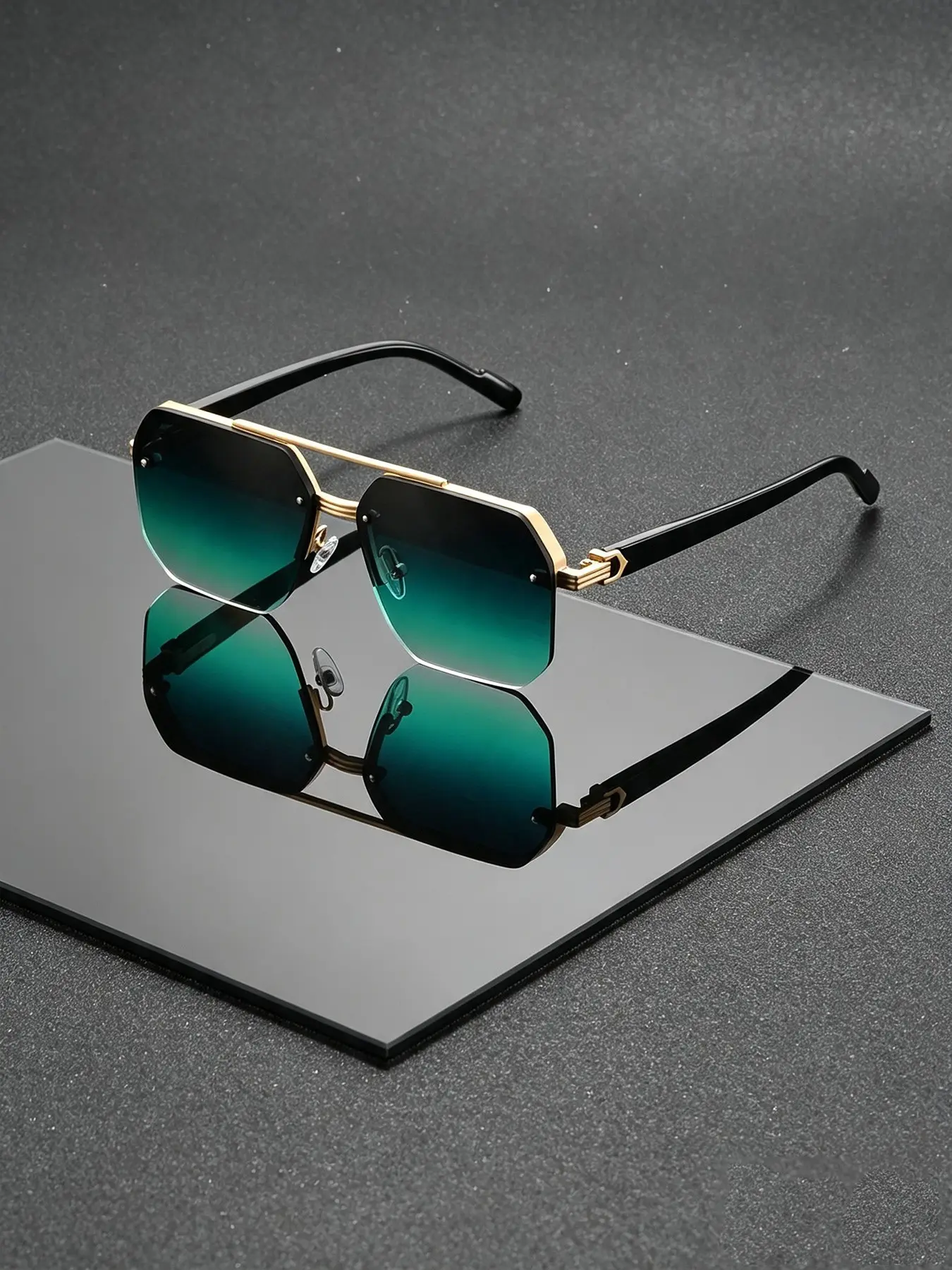 Unisex Casual Colorblock Sunglasses, Trendy Frames Sunglasses, Lightweight Durable Uv100 Protection, Perfect for Daily Wear & Outdoor Activities