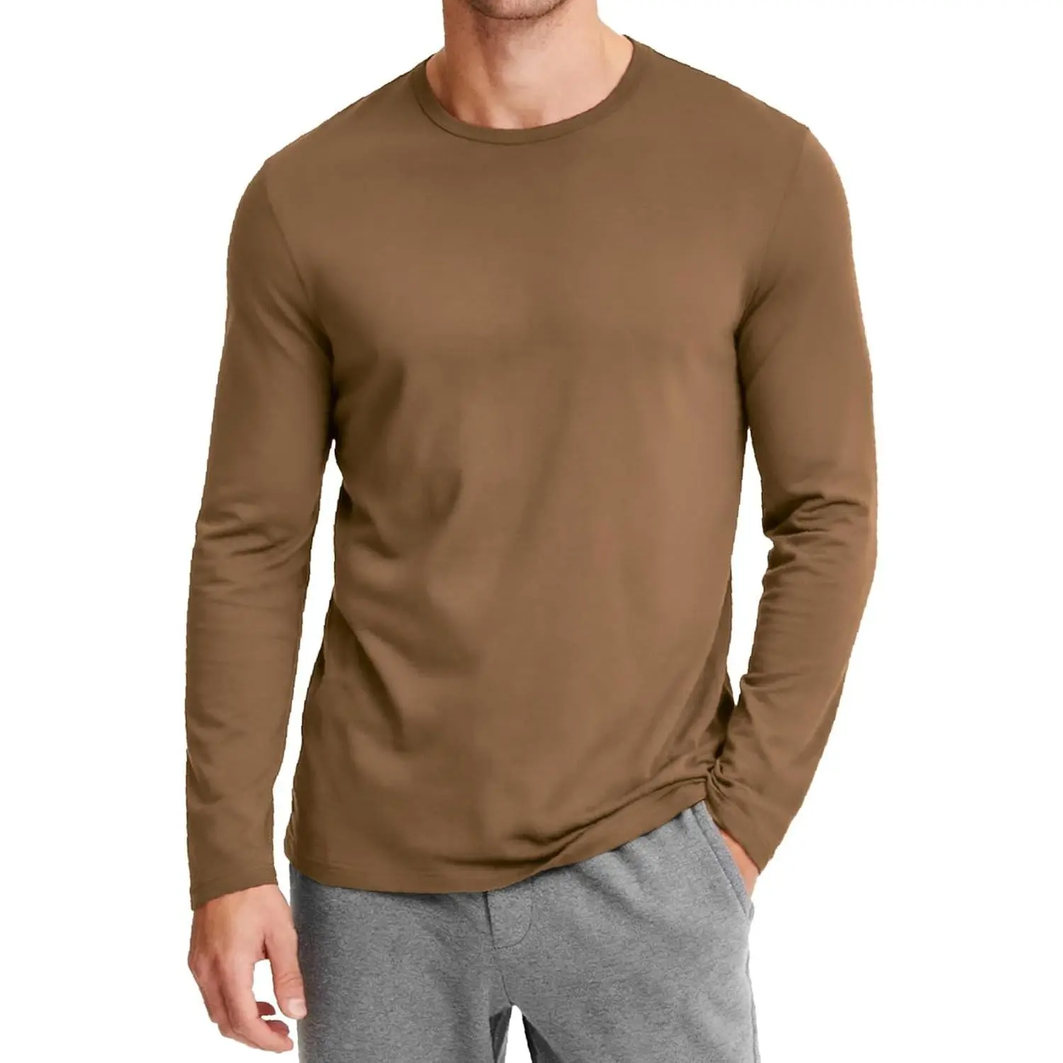 Men Thermal Long Sleeve T Shirts - Workout Shirt Lightweight Athletic Base Layer Gym Undershirt