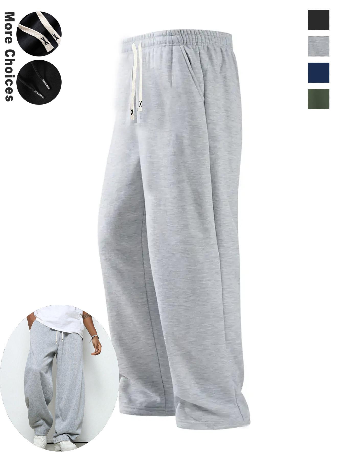 Men's Solid Color Drawstring Waist Pants, Casual Comfy Trousers for Daily Wear, Men's Bottoms for All Seasons.adwysd joggers.lululemon men.  city jogger