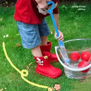 Kid Rain Boot Rain Shoes For Girls Waterproof For Boys High Tube Anti Slip For Kindergarten Student Cartoon Water Shoes For Baby