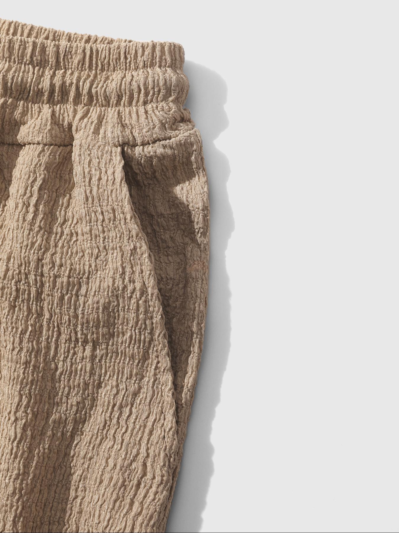 Men's Solid Textured Round Neck Tee & Drawstring Waist Shorts Pyjama Set, Short Sleeve Top & Shorts Set, Casual Comfy Men's Sleepwear & Loungewear, Menswear, Pajama Set