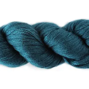Silky Cashmere Fingering Weight Knitting Yarn Skein Shiny Soft and Breathable Crochet Yarn,  for Shawl, Scarves, Top and Craft Projects (12-Dark Green)