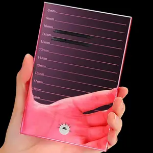 Eyelash Crystal Pallet Eyelash Extension Pallet Bigger Size Glass False Lash Tray Strip Adhesive Glue Holder(5.9 x 3.94 x 0.31 Inch)