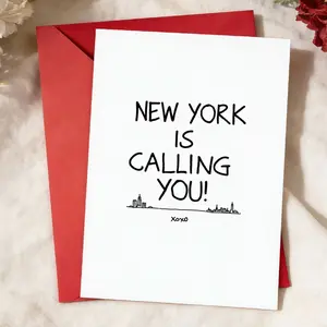 1-Piece Greeting Card and Envelope Set with Blank Inserts, Goodbye Wishes for Friends, Humorous Messages, Travel-Themed Cards