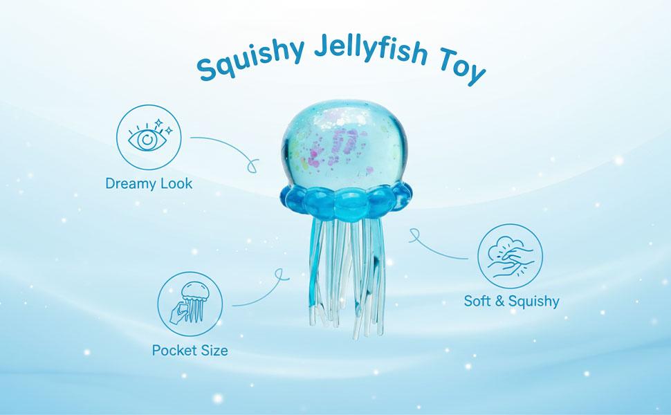 BINOK Jellyfish Squishy, Jellyfish Squeeze Stress Ball, Ice Squeeze Cube-Drop Malt Sugar Balls Sensory for Anxiety Stress Party Favors (Pink) BINOK Jellyfish Squishy, Jellyfish Squeeze Stress Ball, Ice Squeeze Cube-Drop Malt Sugar Balls Sensory for Anxiety Stress Party Favors (Pink)