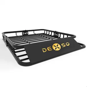 46" x 36" Universal Roof Rack Basket, 200 Lbs Capacity Rooftop Cargo Carrier Basket, Heavy Duty Luggage Holder Rack for SUVs, Trucks, Vehicles