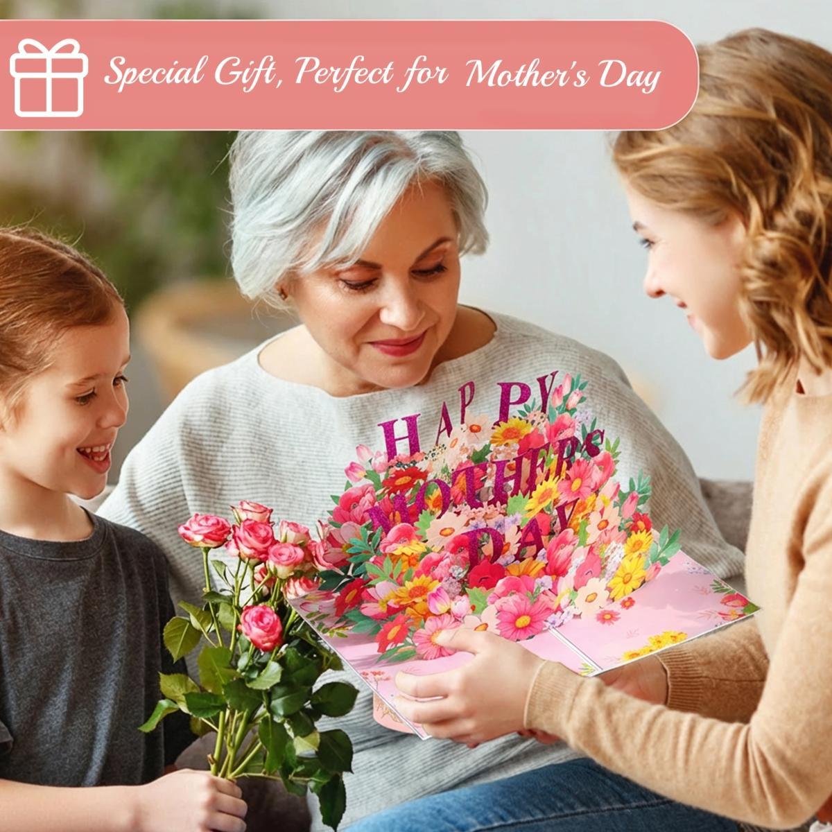 3D Pop Up Mother's Day Greeting Card - Thoughtful Gift for Mom Wife Girlfriend Sister Daughter Friend | Birthday Thank You Anniversary Mother's Day Get Well Card