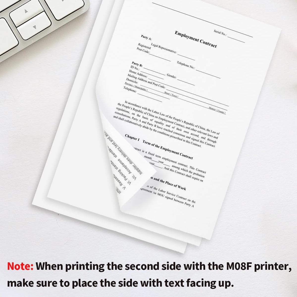 Thermal Paper, 100/200pcs Multipurpose A4 Thermal Paper, Compatible for Phomemo M08F, M832, M833 Portable Thermal Printer
