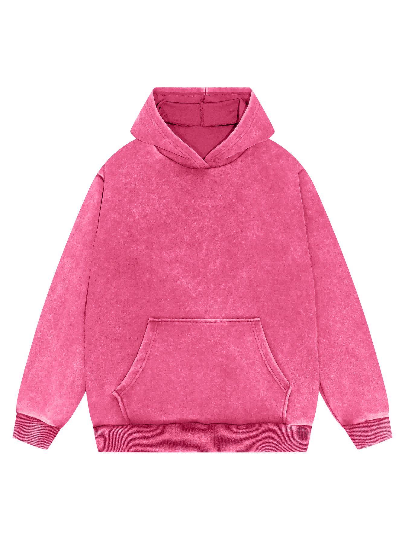 3/4PCS  Colors Couple  Vintage Washed Hoodie 100%Cotton Casual Hoody Comfort Loose Hooded Autumn Warm Fleece Tops Hip Hop Cultural