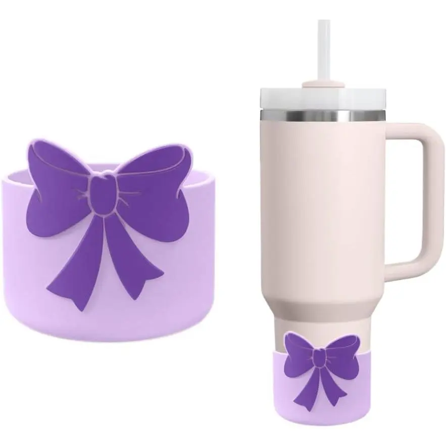 7.5cm Protective  Bow Boot Cover for  12-40 oz, Anti-Slip Bottle Bottom Sleeve Cover