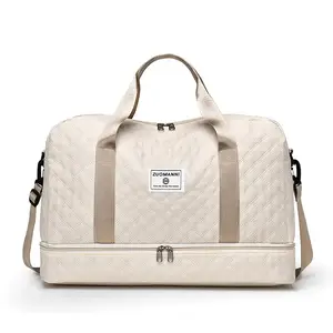 Argyle Pattern Travel Duffle Bag - Large-Capacity, Water-Resistant Weekender, Carry On Luggage