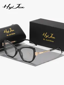 HyJex 1 Piece Unisex Functional Full Frame Plano Glasses Fresh And Soothing Style Cat Eye Frame Plaon Glasses