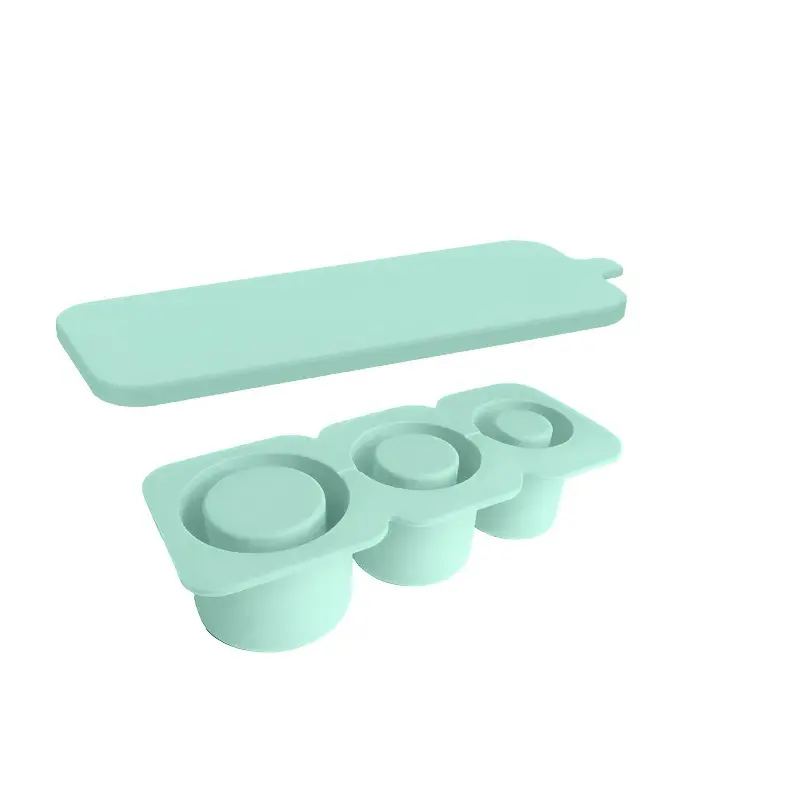 Silicone Ice Cube Tray for Stanley Tumbler, 3 Cavity Ice Mold with Lid, Easy Release Reusable Ice Maker for Coffee, Cocktails, Whiskey & Cold Drinks, Food Grade BPA Free Freezer Tray for Home Bar, Kitchen and Daily Use
