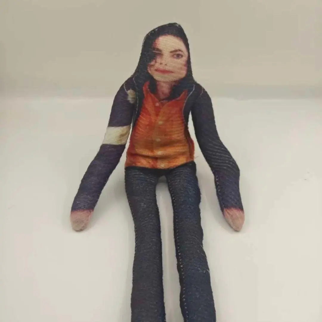 Michael Jackson Custom Movable Parts Plush Doll - BPA-Free, Latex-Free Safe Material Plushies for Ages 6+, 6-8 Years Unisex Stuffed Toy, Collectible, House Decoration